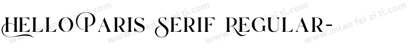Hello Paris Serif Regular字体转换